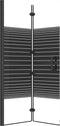 vidaXL - Douchewand - inklapbaar - 80x140 - cm - zwart