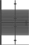 vidaXL - Douchewand - inklapbaar - 80x140 - cm - zwart