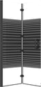 vidaXL - Douchewand - inklapbaar - 80x140 - cm - zwart