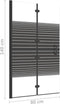 vidaXL - Douchewand - inklapbaar - 80x140 - cm - zwart