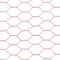 vidaXL Draadgaas hexagonaal 25x0.5 m staal met PVC coating rood