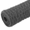 vidaXL Draadgaas hexagonaal 25x0.75 m staal met PVC coating grijs
