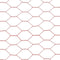 vidaXL Draadgaas hexagonaal 25x0.75 m staal met PVC coating rood