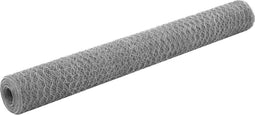 vidaXL Draadgaas hexagonaal 25x1.2 m gegalvaniseerd staal zilver