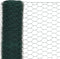 vidaXL Draadgaas hexagonaal 25x1.2 m staal met PVC coating groen