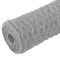 vidaXL Draadgaas hexagonaal 25x1.5 m staal met PVC coating grijs