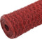 vidaXL Draadgaas hexagonaal 25x1.5 m staal met PVC coating rood