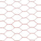 vidaXL Draadgaas hexagonaal 25x1.5 m staal met PVC coating rood