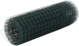 vidaXL Draadgaas vierkant 10x0.5 m staal met PVC coating groen