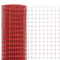 vidaXL Draadgaas vierkant 10x1 m staal met PVC coating rood