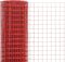 vidaXL Draadgaas vierkant 25x0.5 m staal met PVC coating rood