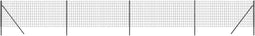 vidaXL - Draadgaashek - 1x10 - m - gegalvaniseerd - staal - antracietkleurig