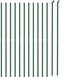 vidaXL - Draadgaashek - met - flens - 1,1x25 - m - groen