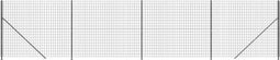 vidaXL - Draadgaashek - met - flens - 1,4x10 - m - antracietkleurig
