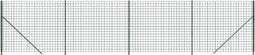vidaXL - Draadgaashek - met - flens - 2,2x10 - m - groen
