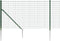 vidaXL - Draadgaashek - met - grondankers - 0,8x25 - m - groen