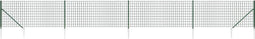 vidaXL - Draadgaashek - met - grondankers - 1,1x10 - m - groen