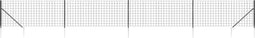 vidaXL - Draadgaashek - met - grondankers - 1,1x10 - m - antracietkleurig