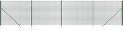vidaXL - Draadgaashek - met - grondankers - 1,4x10 - m - groen