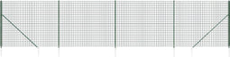 vidaXL - Draadgaashek - met - grondankers - 2x10 - m - groen