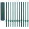 vidaXL - Draadgaashek - met - palen - 25x0,5 - m - staal - groen