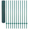 vidaXL - Draadgaashek - met - palen - 25x1,5 - m - staal - groen