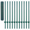 vidaXL - Draadgaashek - met - palen - 25x1 - m - staal - groen