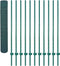vidaXL - Draadgaashek - met - palen - 25x2 - m - staal - groen