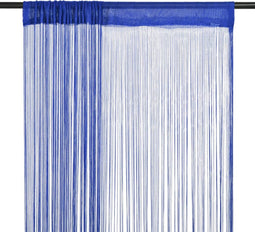 vidaXL - Draadgordijnen - 100x250 - cm - blauw - 2 - st
