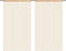 vidaXL - Draadgordijnen - 140x250 - cm - beige - 2 - st