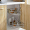 vidaXL - Draadmand - keuken - 2-laags - 180 - graden - 75x38x80 - cm - zilverkleurig