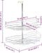 vidaXL - Draadmand - keuken - 2-laags - 180 - graden - 75x38x80 - cm - zilverkleurig