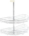 vidaXL - Draadmand - keuken - 2-laags - 180 - graden - 75x38x80 - cm - zilverkleurig