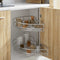 vidaXL - Draadmand - keuken - 2-laags - 180 - graden - 85x44x80 - cm - zilverkleurig