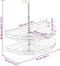vidaXL - Draadmand - keuken - 2-laags - 180 - graden - 85x44x80 - cm - zilverkleurig