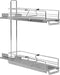 vidaXL - Draadmand - keuken - uittrekbaar - 2-laags - 47x15x54,5cm - zilverkleurig