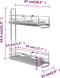 vidaXL - Draadmand - keuken - uittrekbaar - 2-laags - 47x15x54,5cm - zilverkleurig