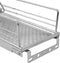 vidaXL - Draadmand - keuken - uittrekbaar - 2-laags - 47x15x54,5cm - zilverkleurig