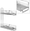 vidaXL - Draadmand - keuken - uittrekbaar - 2-laags - 47x15x54,5cm - zilverkleurig