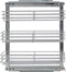 vidaXL - Draadmand - keuken - uittrekbaar - 3-laags - 47x25x56 - cm - zilverkleurig