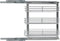 vidaXL - Draadmand - keuken - uittrekbaar - 3-laags - 47x25x56 - cm - zilverkleurig