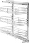 vidaXL - Draadmand - keuken - uittrekbaar - 3-laags - 47x25x56 - cm - zilverkleurig