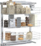 vidaXL - Draadmand - keuken - uittrekbaar - 3-laags - 47x25x56 - cm - zilverkleurig