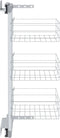 vidaXL - Draadmand - keuken - uittrekbaar - 3-laags - 47x25x56 - cm - zilverkleurig