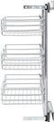 vidaXL - Draadmand - keuken - uittrekbaar - 3-laags - 47x25x56 - cm - zilverkleurig