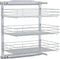 vidaXL - Draadmand - keuken - uittrekbaar - 3-laags - 47x35x56 - cm - zilverkleurig