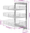 vidaXL - Draadmand - keuken - uittrekbaar - 3-laags - 47x35x56 - cm - zilverkleurig
