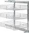 vidaXL - Draadmand - keuken - uittrekbaar - 3-laags - 47x35x56 - cm - zilverkleurig