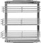 vidaXL - Draadmand - keuken - uittrekbaar - 3-laags - 47x35x56 - cm - zilverkleurig