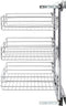 vidaXL - Draadmand - keuken - uittrekbaar - 3-laags - 47x35x56 - cm - zilverkleurig